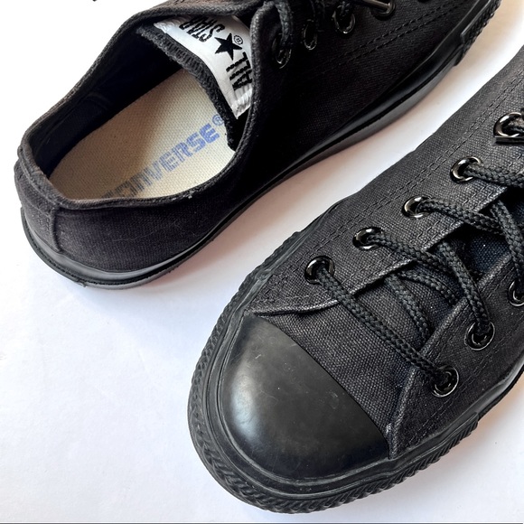 Women’s Converse All Star Chuck Taylor Black Low Top Size 8 Men’s Size 6 - Picture 3 of 9